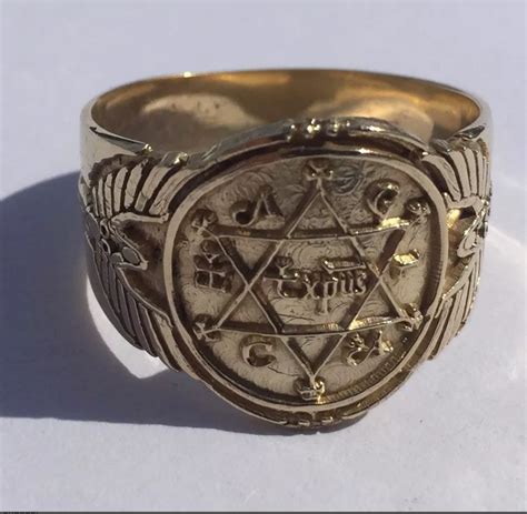 18K King Solomon Ring Of Power and Wisdom Handmade Solid Gold Solomons ...