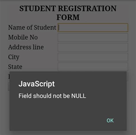 Image result for Student Name Cannot Blank JavaScript Coding