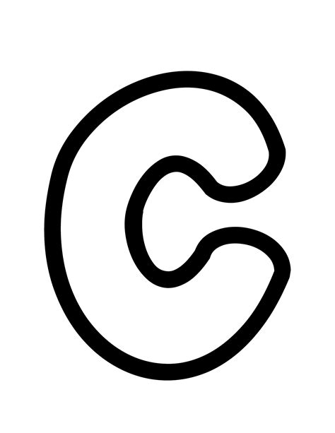 Free Printable Bubble Letter C Stencil for Crafts and Projects