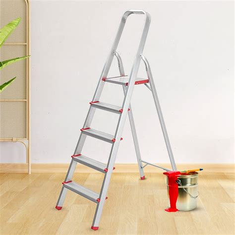 Cheston 5-Step Ladder for Home Use | Anti-Skid Steps | Anti-Slip ...