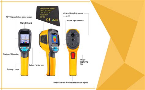 Bewinner1 IR Thermal Imaging Camera, HT-02 Handheld Color Display 60 x ...