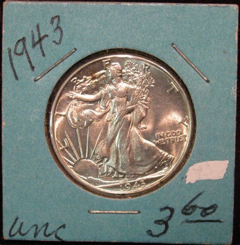 41. 1943 P Walking Liberty Half Dollar. Brilliant Unc.