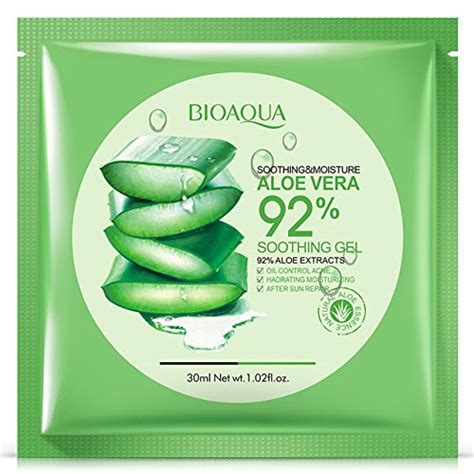 BIOAQUA Aloe vera gel Moisturizing Face Mask Oil Control Acne Treatment ...