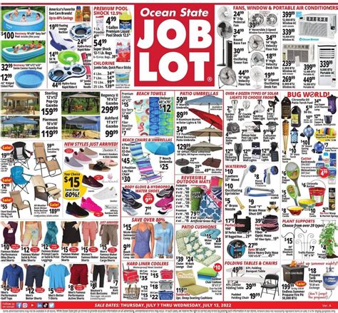 Ocean State Job Lot (CT, MA, ME, NH, NJ, NY, RI) Weekly Ad Flyer July 8 ...