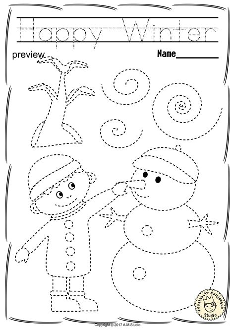 Printable Winter Tracing Worksheets - Printable Word Searches