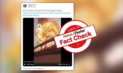 Old video of boiler explosion shared as recent Peshawar suicide bombing