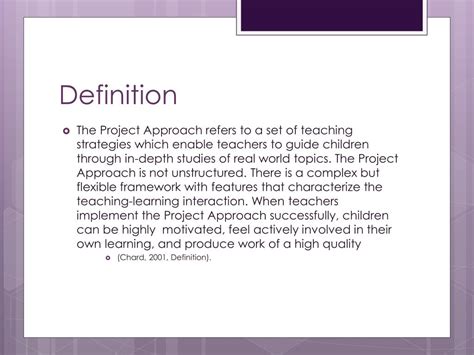 Image result for Project Approach Definition