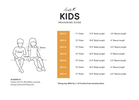 Lacoste boys size guide online