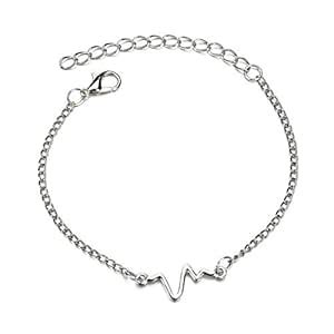 Buy SORELLA'Z Metal Stainless Steel and Ecg Heartbeat Adjustable ...