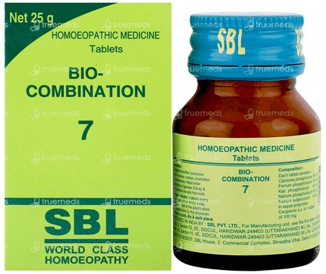 Sbl Bio Combination 7 Tablet 25 Gm - Uses, Side Effects, Dosage, Price ...