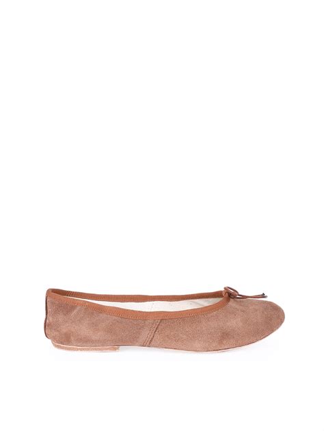 Ballet Flats Brown Suede