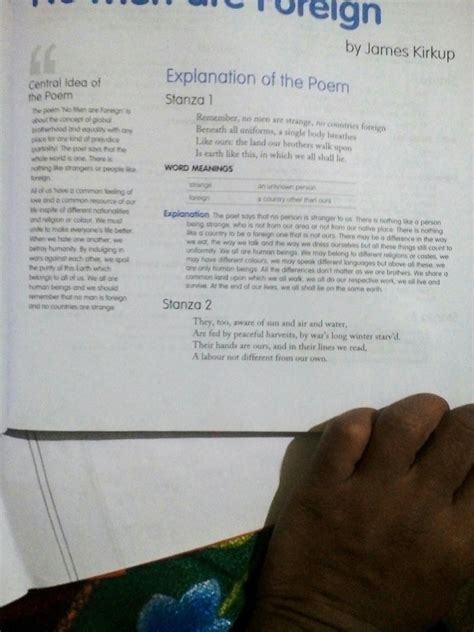 summary of the poem no men are foreign...plz tell the answer ...