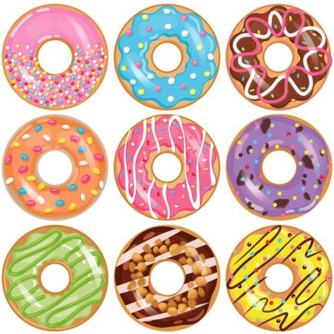 Buy 45 Pcs Donuts Cutouts Bulletin Board Donut Cutouts Donut Theme ...