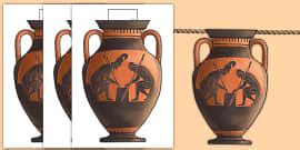 Greek Vase Design Sheet | Pottery Designs | KS2 - Twinkl
