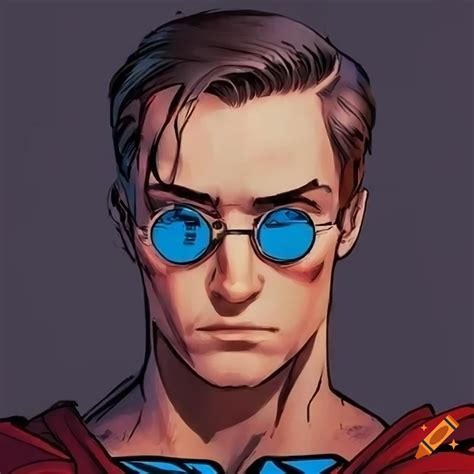 Person with superman haircut and round glasses on Craiyon