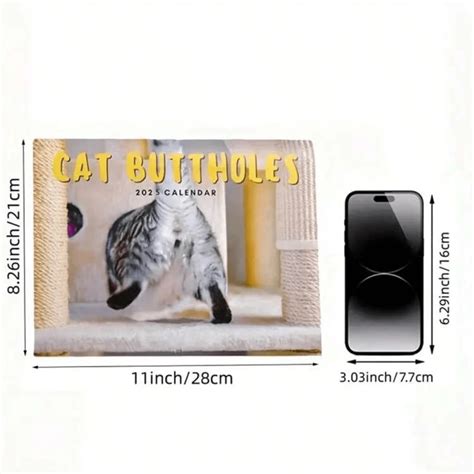 Cats Buttholes Calendar Weird Wall Calendar 2025 Funny Cat Home ...