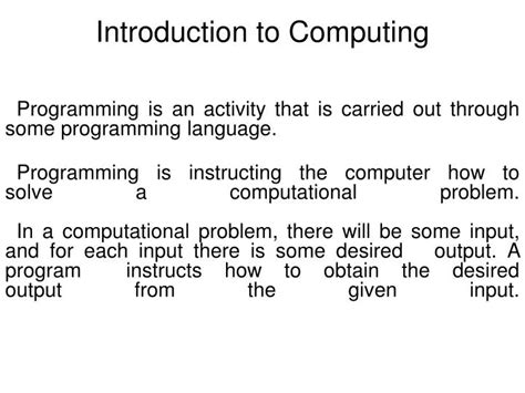 Image result for Template for Introduction to Computing