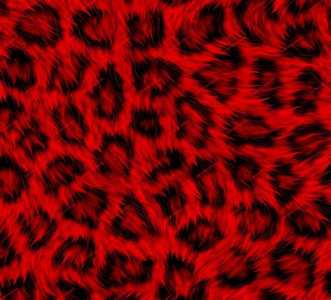 Red Leopard Print Seamless Digital Paper Background Texture Realistic ...
