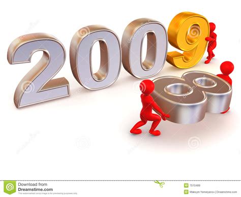 New Year. 2009. 3d Royalty Free Stock Images - Image: 7510489
