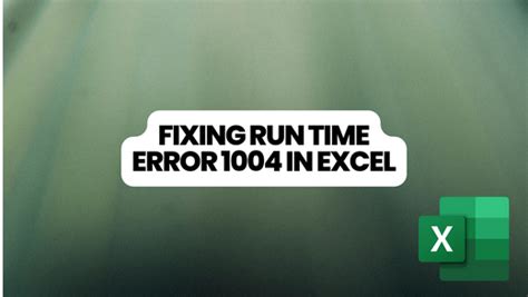 Image result for Excel PivotTable Run Time Error 1004