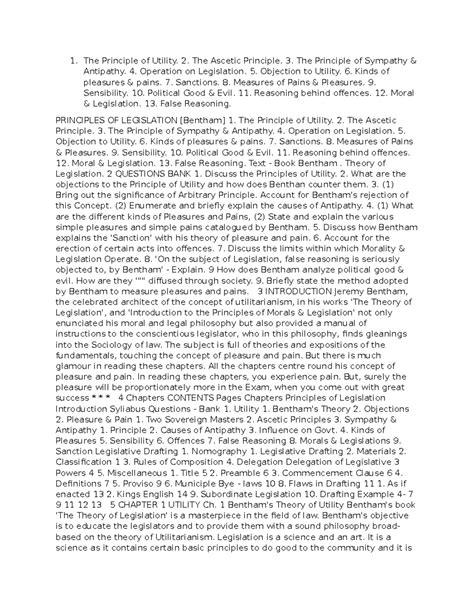 The Principle of Utility - 2. The Ascetic Principle. 3. The Principle ...