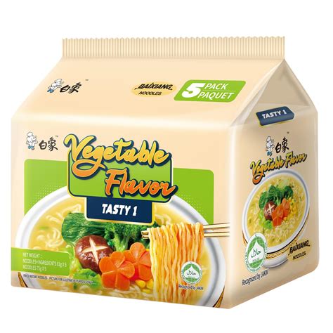 BaiXiang Vegetable Flavor Ramen Noodles, Vegetable Instant Noodles for ...