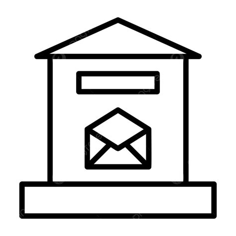 Letter Box Line Icon Vector, Letter Box Icon, Address, Box PNG and ...