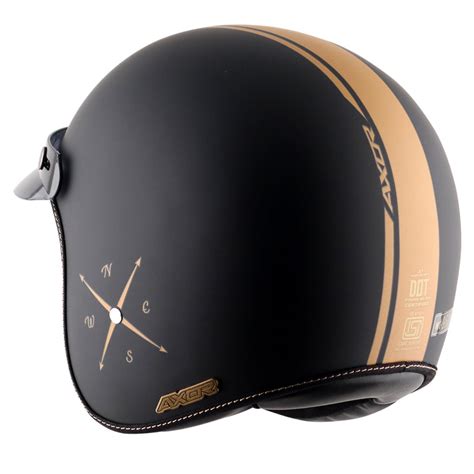 AXOR Retro Jet Euro Globe Open Face Helmet (Dull Black)– Moto Central