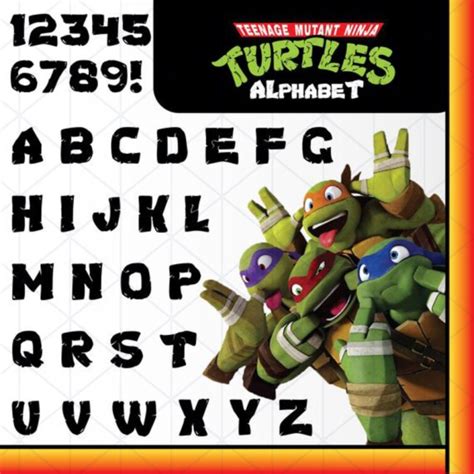 TMNT Teenage Mutant Ninja Turtles Font Alphabet Letters Svg Etsy ...