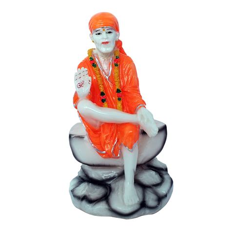 Buy ART N HUB Marble Look Lord Sai Baba Idol God Shri Sai Nath Statue ...