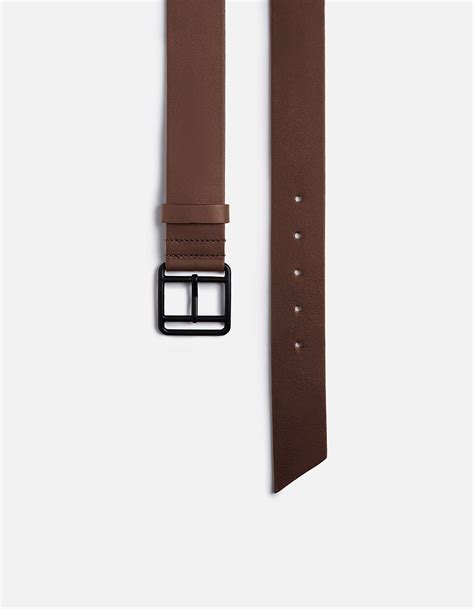 All Leather Brown Belt, Noir Buckle | Men's Belts | Miansai