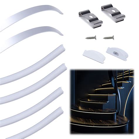Muzata 6pack 3 3ft 1m Bendable Silver Led Channel U | Desertcart INDIA