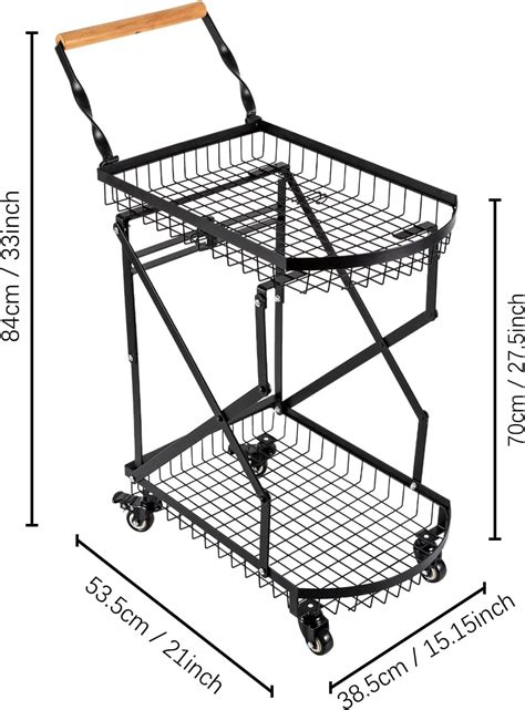 Buy 2 Tiers Utility Carts Heavy Duty Hand Truck Dolly with Wheels ...