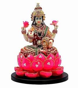 Buy SANKALAN CREATIONS Lakshmi on Lotus | Laxmi Goddess Murti Idol ...