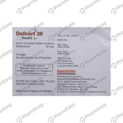 Defcort 30 MG Tablet (10): Uses, Side Effects, Price & Dosage | PharmEasy