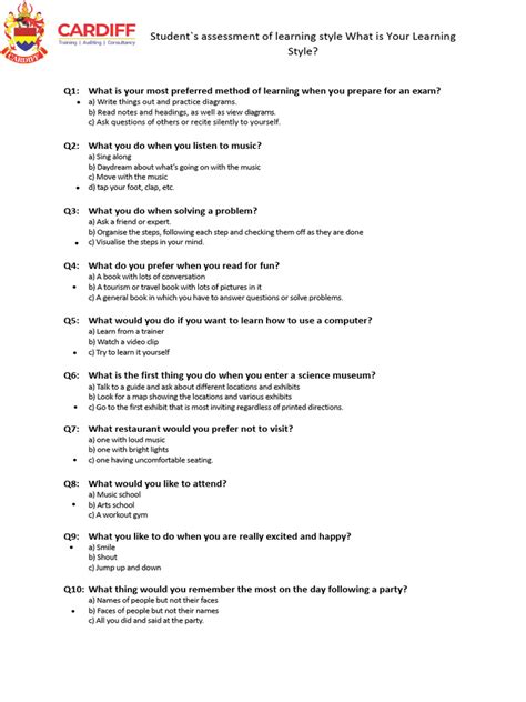 Image result for Learning Styles Report Examples