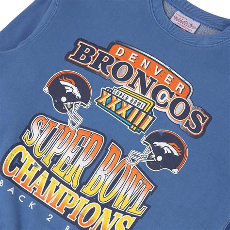 Denver Broncos Mitchell & Ness NFL Throwback Champs Vintage Crew Jumpe ...