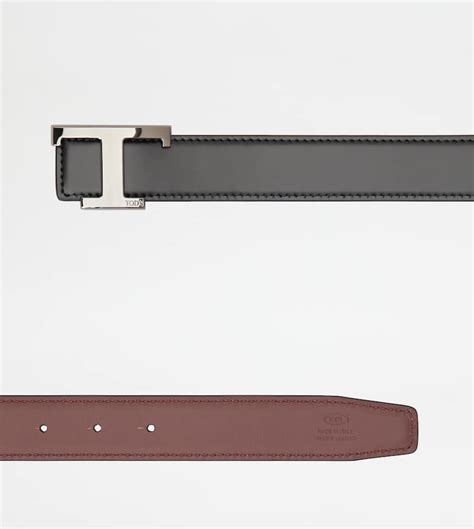 Man MULTICOLOUR T Timeless Reversible Belt in Leather ...