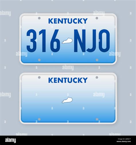 License plate of kentucky. Car number plate. Vector stock illustration ...