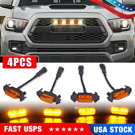 4x TRD Pro Raptor Style Amber Lens LED Grille Light | Ubuy India