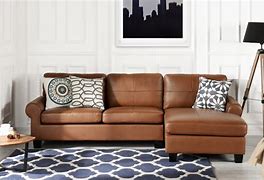 Image result for Light Brown Leather Reversible Sectional Sofa