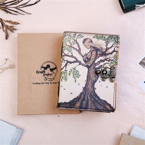 Craft Junky Leather-Bound Diary with Mother of Earth Print – SCOOBOO