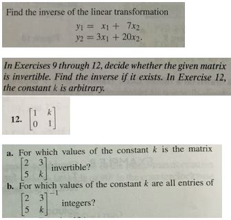 Image result for Inverse Linear Transformation