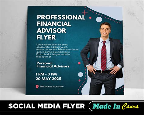 Professional Financial Advisor Flyer, DIY Canva Financial Advisor Flyer ...