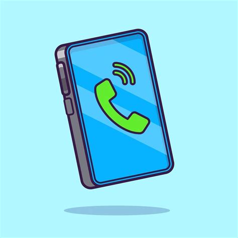 Telefone com chamada Vector de desenho animado Tecnologia de Ilustração ...