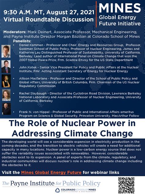 The Role of Nuclear Power in Addressing Climate Change - Posner Center