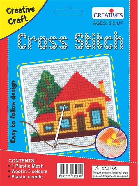 Creative's Plastic And Wool - 1534 Cross Stitch House Crafts Kit (Multi ...