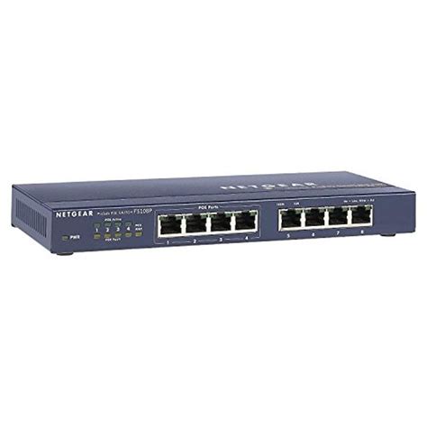 Netgear FS108PNA | 8-Port Fast Ethernet Unmanaged Switch with 4x PoE ...