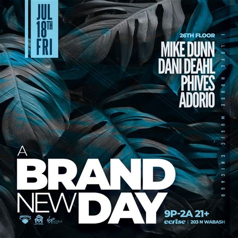 A Brand New Day House Music Party at Cerise Rooftop At Virgin Hotels ...