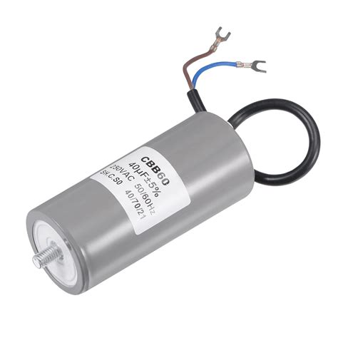 MECCANIXITY CBB60 Run Capacitor 40uF 250V AC 2 Wires 50/60Hz Cylinder ...